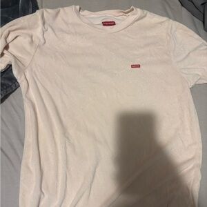 Supreme Peach/Cream Terry Cloth Small Box Logo Shirt M